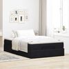 vidaXL Lit ottoman avec matelas noir 120x190 cm velours