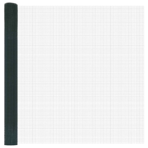 vidaXL Cl&ocirc;ture en fil soud&eacute; Vert 1.6 x 10 m