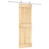 vidaXL Porte coulissante Naturel et Blanc 70 x 210 cm