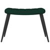 vidaXL Chaise de relaxation avec tabouret Vert fonc&eacute; Velours