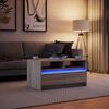 vidaXL Table basse avec lumi&egrave;res LED ch&ecirc;ne sonoma bois d'ing&eacute;nierie