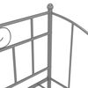 vidaXL Cadre de canap&eacute;-lit extensible sans matelas gris m&eacute;tal 90x200cm