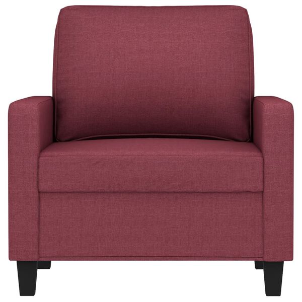 vidaXL Fauteuil Rouge bordeaux 60 cm Tissu