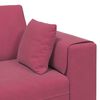 vidaXL Canapé avec coussin Bordeaux 250 x 77 x 76 cm Velours