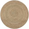 vidaXL Tapis Jute tress&eacute; 150 cm rond