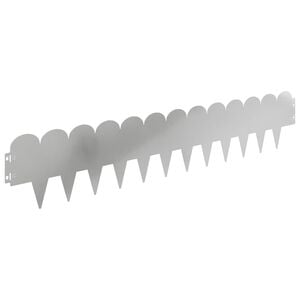 vidaXL Bordure de Pelouse 30 pcs 103 x 20 cm Acier Argent&eacute;