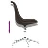 vidaXL Chaise pivotante de bureau Marron fonc&eacute; Tissu