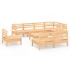 vidaXL Salon de jardin 9 pcs Bois de pin massif