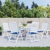 vidaXL Coussins de chaise de jardin lot de 6 bleu royal 50x50x4 cm