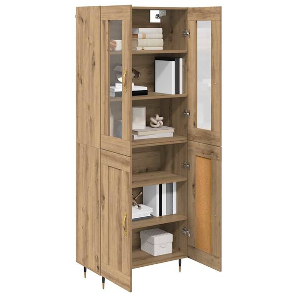 vidaXL Haut Armoire 2 pcs Ch&ecirc;ne artisanal Bois d'ing&eacute;nierie