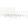 vidaXL Cadre de lit sans matelas blanc bois de pin massif