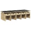 vidaXL Ensemble &agrave; manger de jardin et coussins 11 pcs beige poly rotin