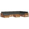 vidaXL Ensemble de canap&eacute;s d'ext&eacute;rieur 9 pc Naturel et Anthracite