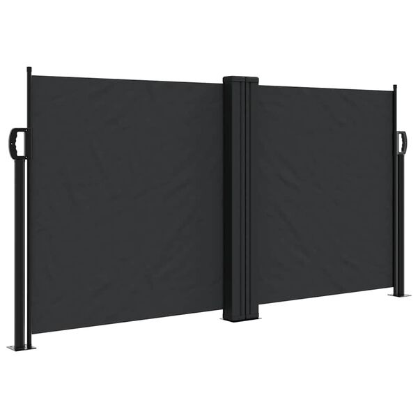vidaXL Auvent lat&eacute;ral r&eacute;tractable noir 120x600 cm