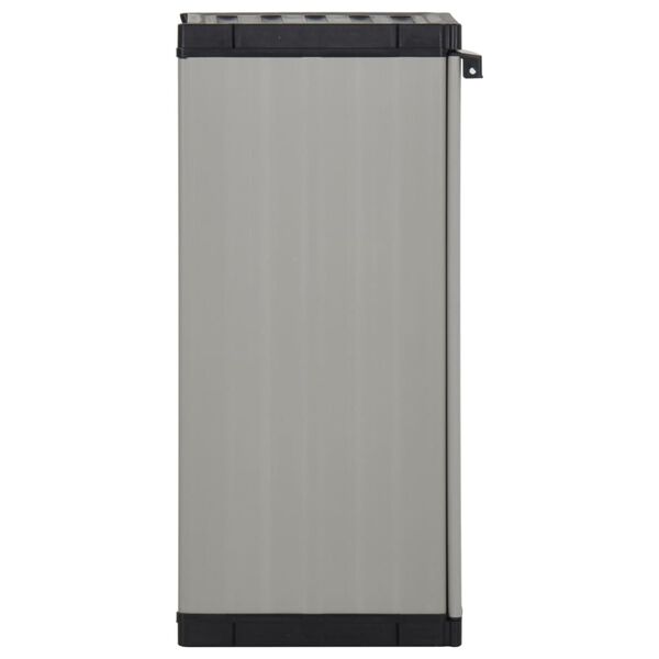 vidaXL Armoire de rangement de jardin 1 étagère Gris/noir 35x40x85 cm