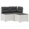 vidaXL Canap&eacute; de jardin 3 places avec coussins look rattan 3 place PP