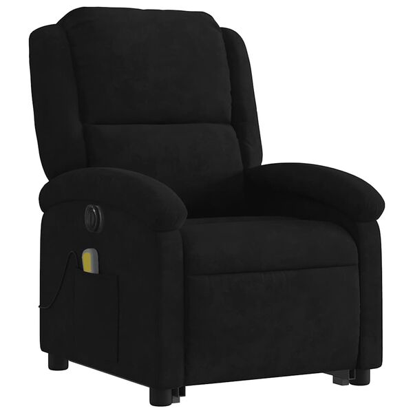 vidaXL Fauteuil inclinable de massage &eacute;lectrique noir velours