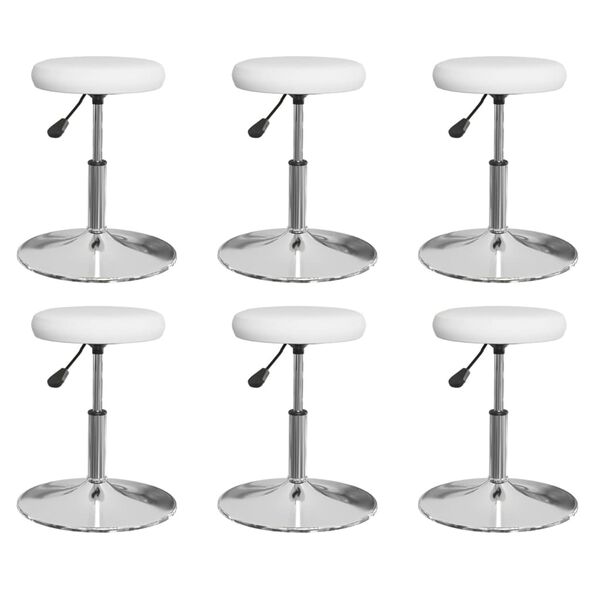 vidaXL Chaises &agrave; manger lot de 6 blanc similicuir