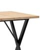 vidaXL Table à manger cadre en X 70x70x75,5cm bois de pin massif acier