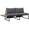 vidaXL Canap&eacute; de jardin Anthracite 200,5 x 70 x 85,5 cm Acier