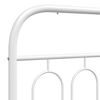 vidaXL T&ecirc;te de lit de remplacement m&eacute;tal blanc 137 cm
