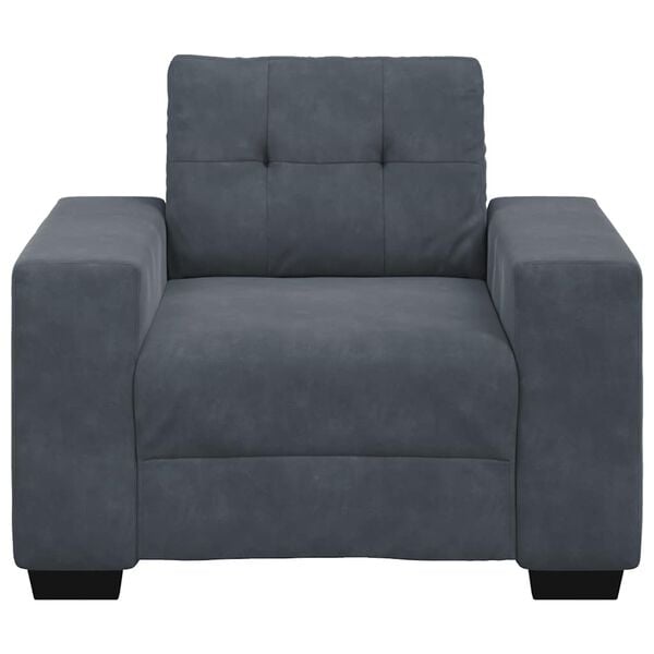vidaXL Fauteuil gris fonc&eacute; 100x78x80 cm velours