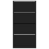 vidaXL Armoire &agrave; chaussures 4 tiroirs rabattables noir 80x21x163,5 cm