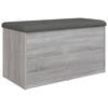 vidaXL Banc de rangement sonoma gris 82x42x45 cm Bois d'ing&eacute;nierie