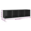 vidaXL Meubles TV 3 pcs Gris brillant 142,5x35x36,5 cm Bois ing&eacute;nierie
