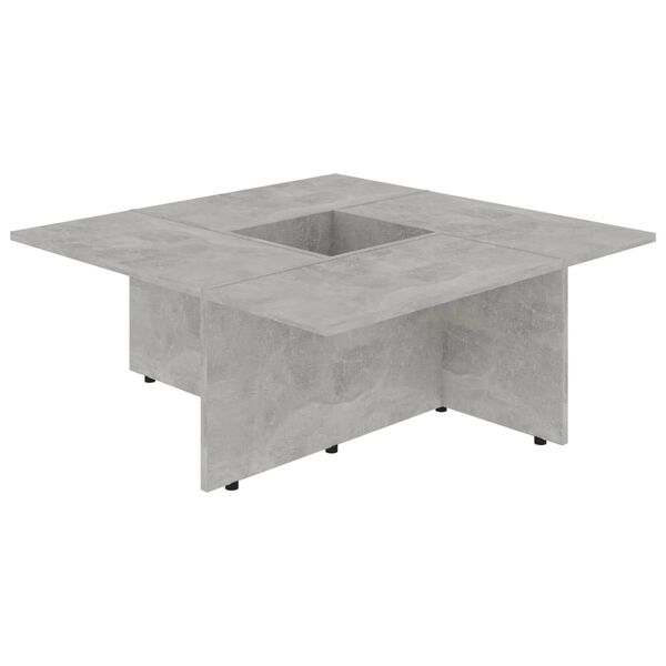 vidaXL Table basse Gris b&eacute;ton 79,5x79,5x30 cm bois d'ing&eacute;nierie