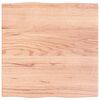 vidaXL Dessus de table bois ch&ecirc;ne massif trait&eacute; bordure assortie
