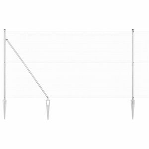 vidaXL Cl&ocirc;ture en fil soud&eacute; avec pointes 25 x 1,5 m Acier galvanis&eacute;