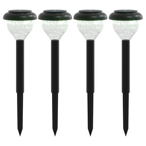 vidaXL Lampes solaires d'all&eacute;es et piquets de sol 4pcs blanc chaud RVB