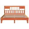 vidaXL Cadre de lit sans matelas cire marron 200x200cm bois pin massif