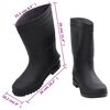 vidaXL Bottes de pluie noir taille 41 PVC
