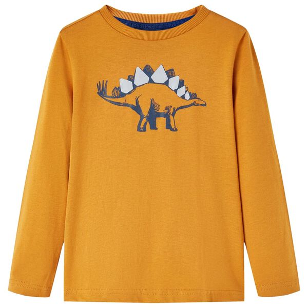 T-shirt enfants &agrave; manches longues ocre fonc&eacute; 104