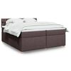 vidaXL Sommier &agrave; lattes de lit avec matelas Marron fonc&eacute; 200x200 cm