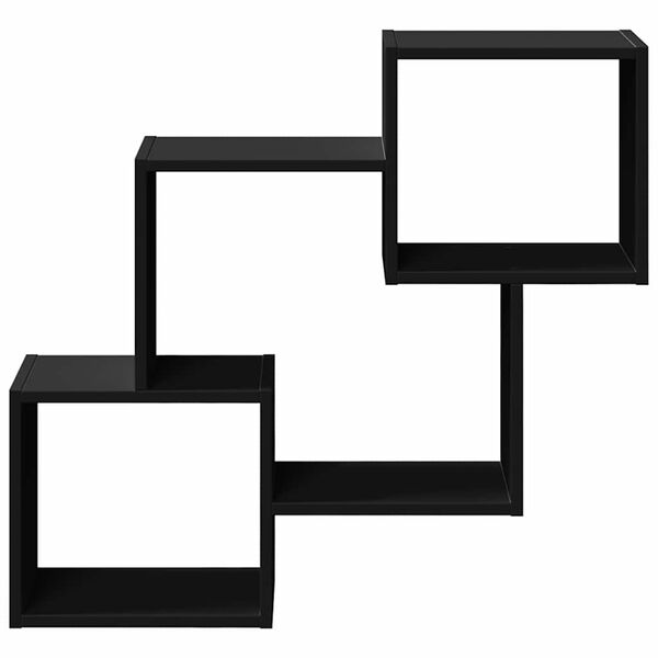 vidaXL Armoire murale 78x18x71 cm noir bois d'ingénierie