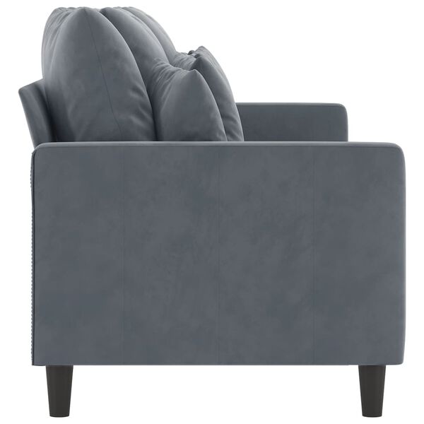 vidaXL Canapé à 3 places Gris foncé 180 cm Velours