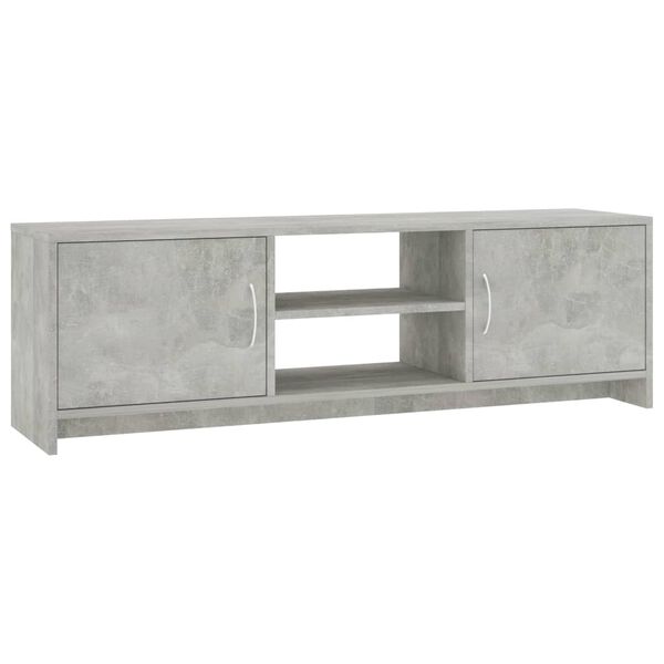 vidaXL Meuble TV Gris béton 120x30x37,5 cm Bois d'ingénierie