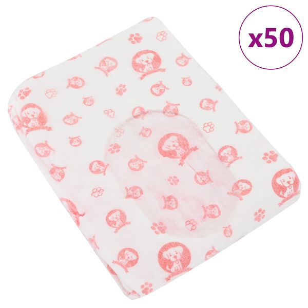 vidaXL Couche jetable pour chienne 50 pcs Blanc L