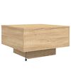 vidaXL Table basse avec lumières LED chêne sonoma 55x55x31 cm