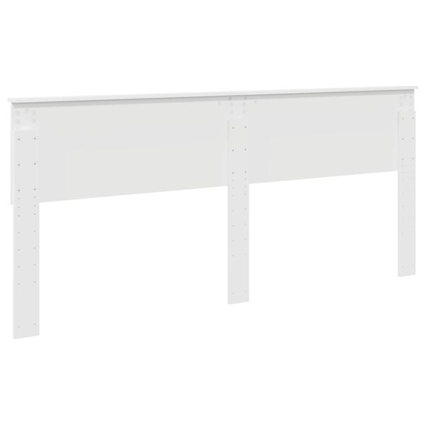 vidaXL T&ecirc;te de lit Blanc Brillant 200 cm Bois d'ing&eacute;nierie