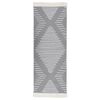 vidaXL Tapis Gris fonc&eacute; 100x300 cm Coton