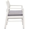 vidaXL Salon de jardin 4 pcs avec coussins Plastique Blanc