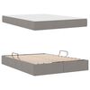 vidaXL Lit avec rangement et matelas Taupe 140 x 200 cm Polyester