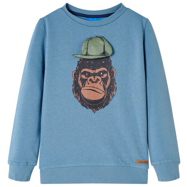 Sweatshirt pour enfants bleu moyen 92