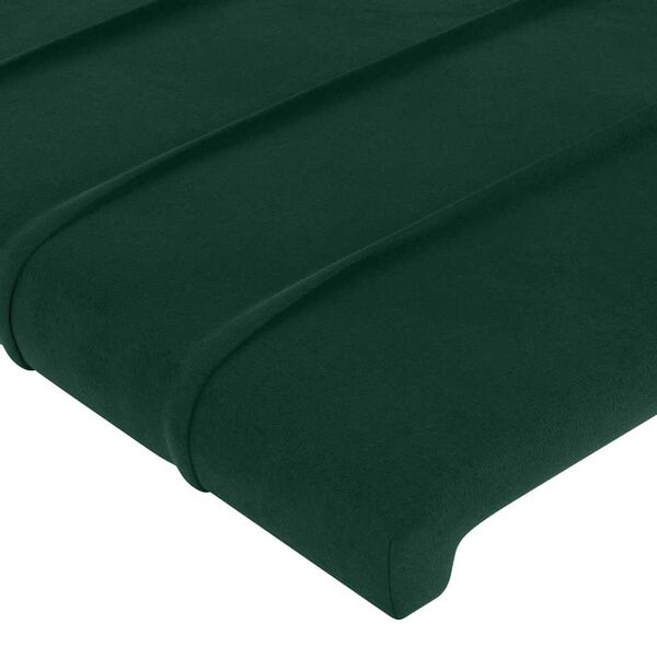 vidaXL T&ecirc;te de lit Vert fonc&eacute; 80x5x118/128 cm Velours