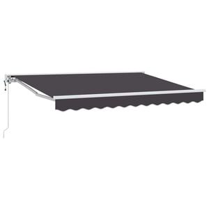 vidaXL Auvent R&eacute;tractable Anthracite 250 x 200 cm Aluminium et Tissu