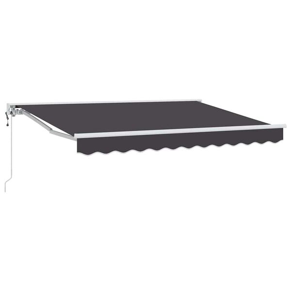 vidaXL Auvent R&eacute;tractable Anthracite 250 x 200 cm Aluminium et Tissu
